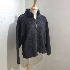 Victoria's Secret |  grey Sherpa turtleneck half zipper Pullover sweater
